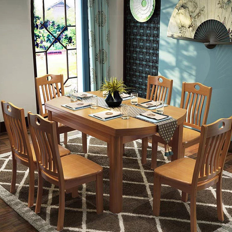 Modern Minimalist Rectangular Solid Wood Dining Chair Backrest Armless For Dining Room