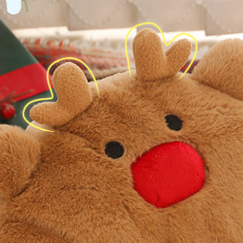 Contemporary Creative Christmas Reindeer-Shaped Cashmere Pet Accent Chair Backrest Armless For Living Room