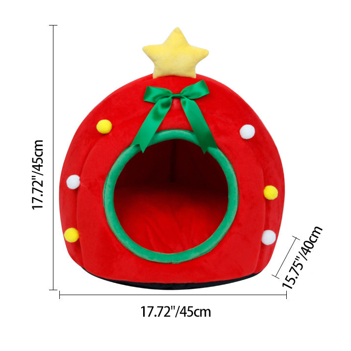 Conception contemporaine créative de boîte cadeau pour sapin de Noël, cristal, velours, fauteuil d’appoint pour animal de compagnie, dossier, sans accoudoirs, pour salon 