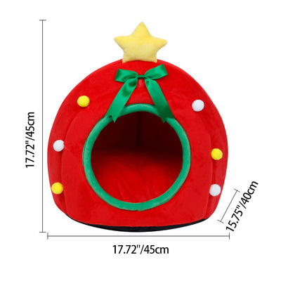 Contemporary Creative Christmas Tree Gift Box Design Crystal Velvet Pet Accent Chair Backrest Armless For Living Room
