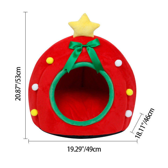 Contemporary Creative Christmas Tree Gift Box Design Crystal Velvet Pet Accent Chair Backrest Armless For Living Room