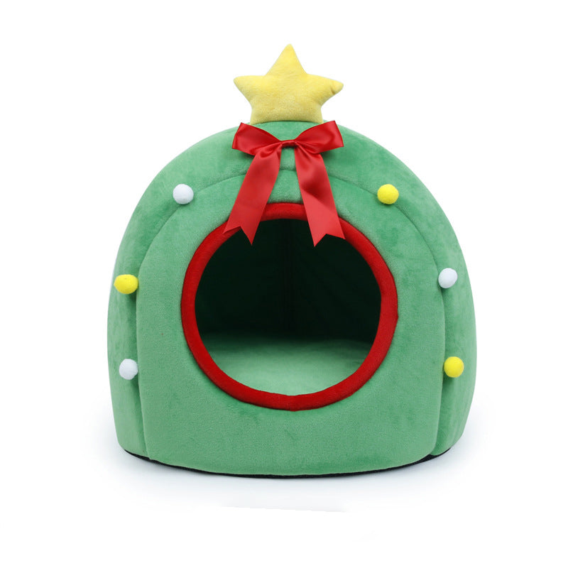 Conception contemporaine créative de boîte cadeau pour sapin de Noël, cristal, velours, fauteuil d’appoint pour animal de compagnie, dossier, sans accoudoirs, pour salon 