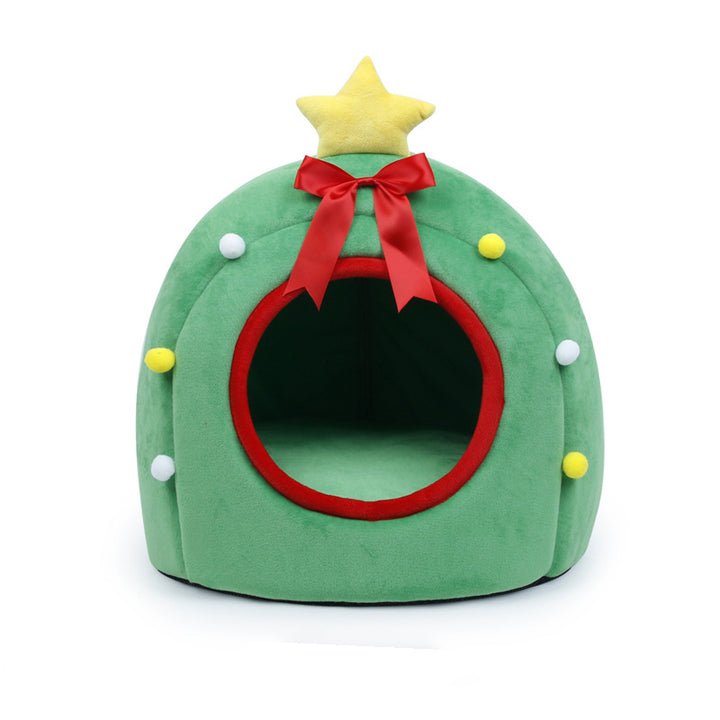 Conception contemporaine créative de boîte cadeau pour sapin de Noël, cristal, velours, fauteuil d’appoint pour animal de compagnie, dossier, sans accoudoirs, pour salon 