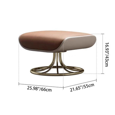 Contemporary Nordic Curved Rectangular Microfiber Leather Steel Accent Chair Backrest Armrest For Living Room