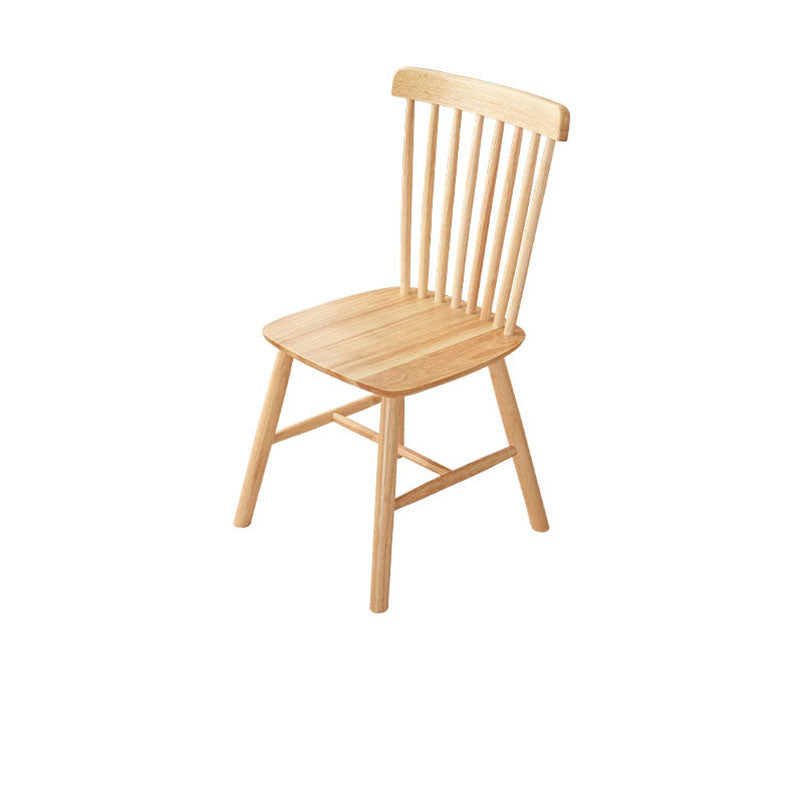 Modern Minimalist Rectangular Solid Wood Dining Chair Backrest Armless For Dining Room