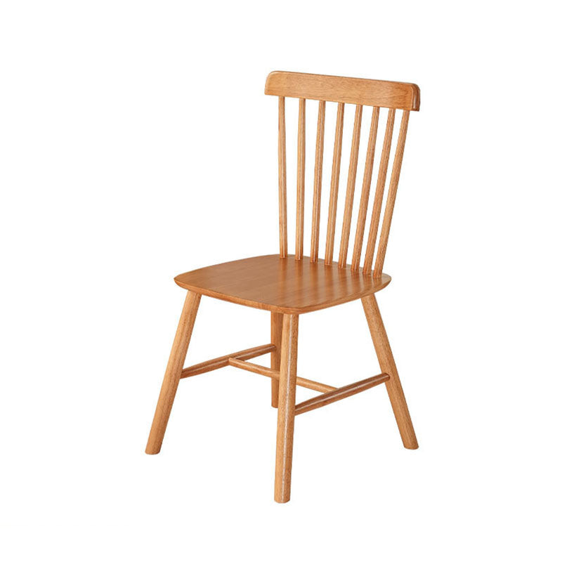 Modern Minimalist Rectangular Solid Wood Dining Chair Backrest Armless For Dining Room
