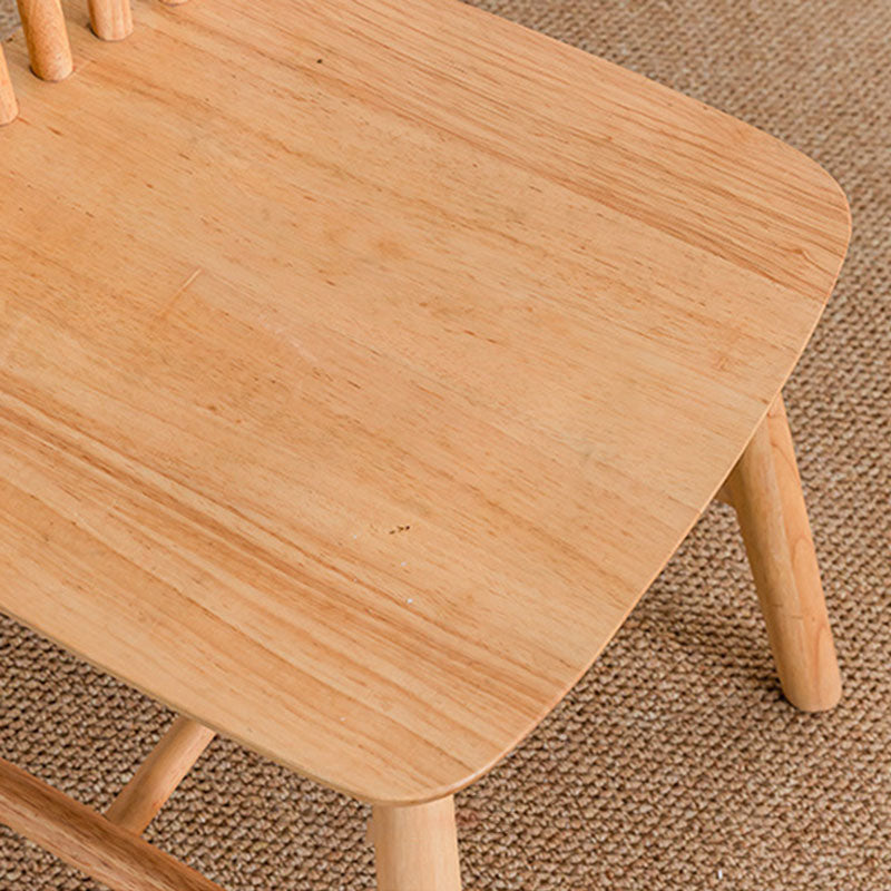 Modern Minimalist Rectangular Solid Wood Dining Chair Backrest Armless For Dining Room