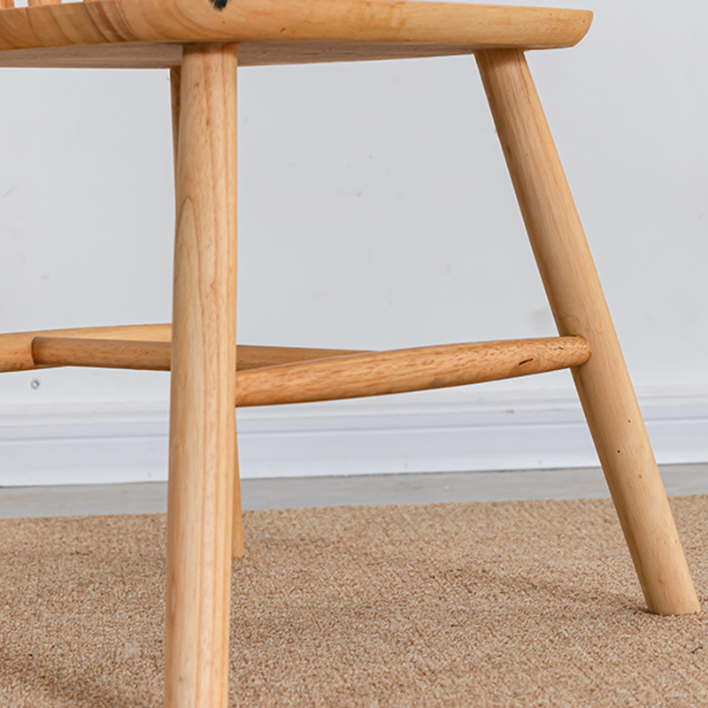 Modern Minimalist Rectangular Solid Wood Dining Chair Backrest Armless For Dining Room