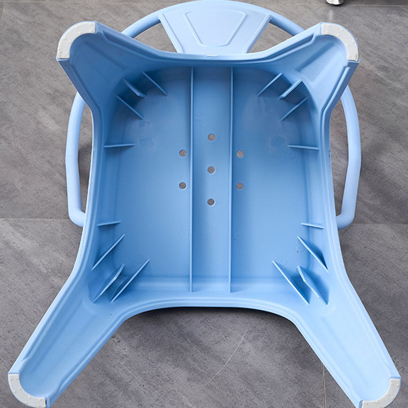 Moderner minimalistischer gebogener rechteckiger PP-Esszimmerstuhl Rückenlehne ohne Armlehnen für Esszimmer 