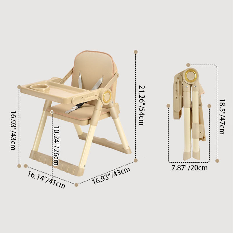 Modern Minimalist Rectangular Adjustable PU Leather PP Carbon Steel Kid Dining Chair Backrest Armrest For Dining Room