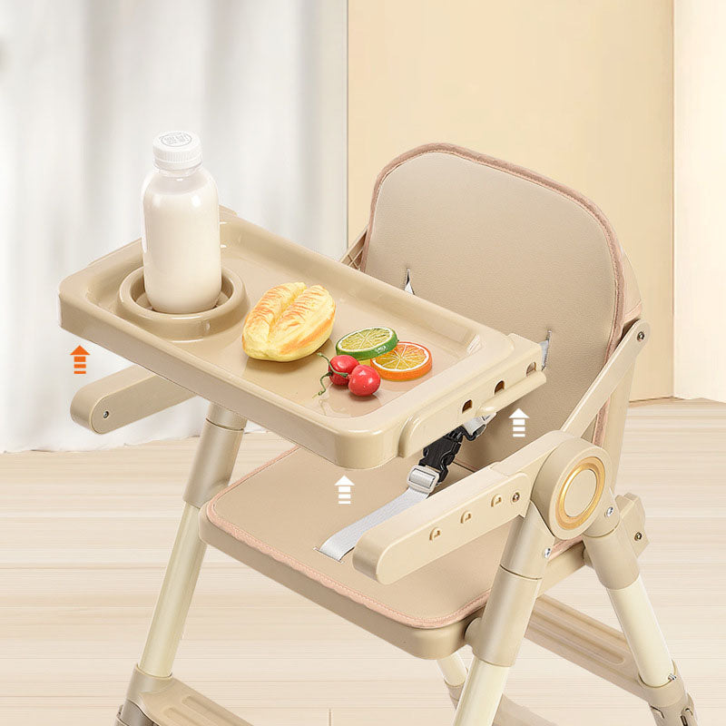 Modern Minimalist Rectangular Adjustable PU Leather PP Carbon Steel Kid Dining Chair Backrest Armrest For Dining Room