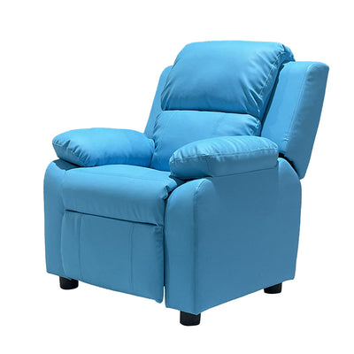 Modern Minimalist Rectangular Kid Fabric PU Leather Solid Wood Plastic Accent Chair Backrest Armrest For Living Room