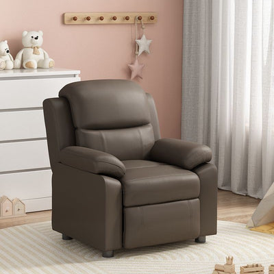 Modern Minimalist Rectangular Kid Fabric PU Leather Solid Wood Plastic Accent Chair Backrest Armrest For Living Room