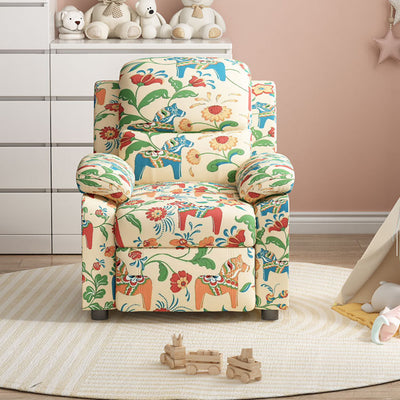 Modern Minimalist Rectangular Kid Fabric PU Leather Solid Wood Plastic Accent Chair Backrest Armrest For Living Room