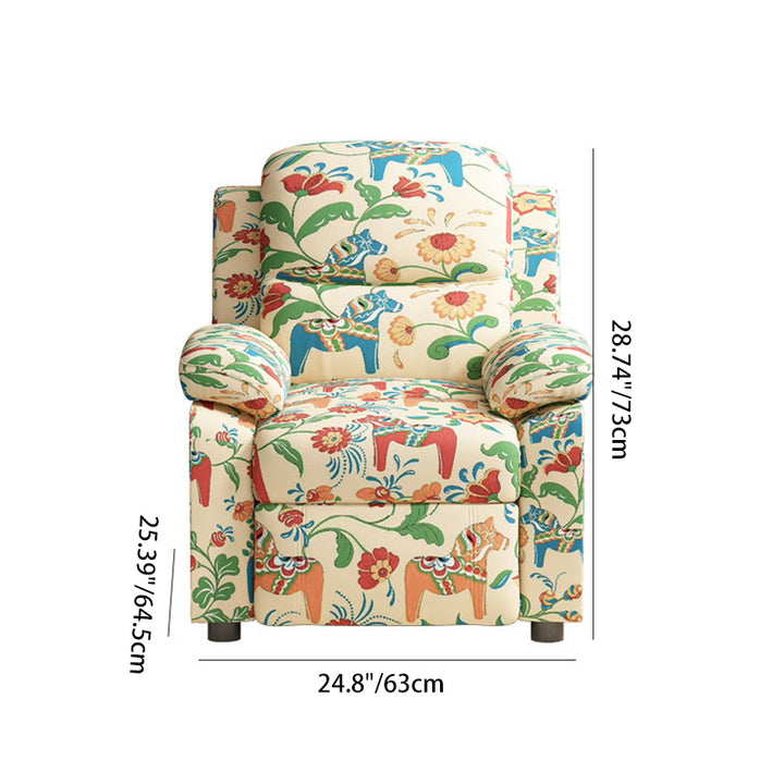 Chaise d'appoint rectangulaire moderne minimaliste pour enfant en tissu, cuir PU, bois massif et plastique, avec dossier et accoudoirs, pour salon 