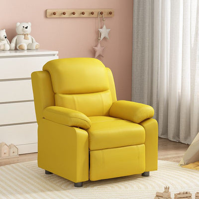 Modern Minimalist Rectangular Kid Fabric PU Leather Solid Wood Plastic Accent Chair Backrest Armrest For Living Room
