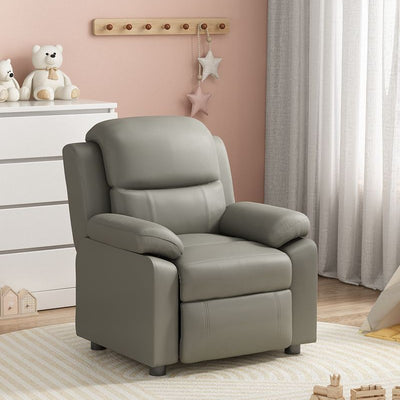 Modern Minimalist Rectangular Kid Fabric PU Leather Solid Wood Plastic Accent Chair Backrest Armrest For Living Room