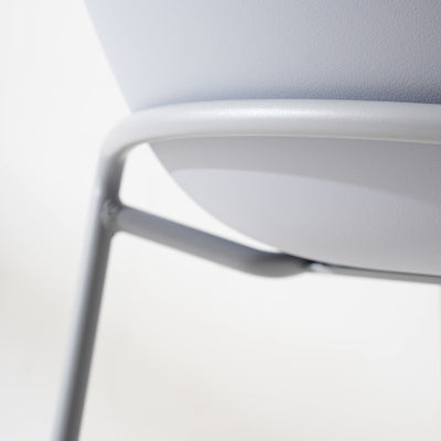 Modern Minimalist Curved Scratch Resistant Leather PC Iron Dining Chair Backrest Armless For Dining Room