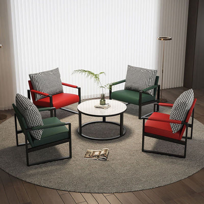 Contemporary Scandinavian Rectangular Nappa Leather Tech Fabric Carbon Steel Accent Chair Backrest Armrest For Living Room