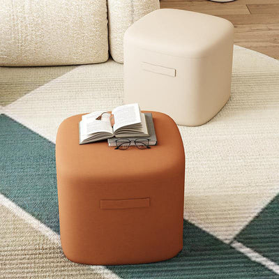 Modern Minimalist Rectangular Tech Fabric Lambswool Solid Wood Accent Chair Backless Armless For Living Room