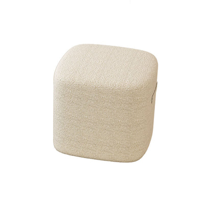 Modern Minimalist Rectangular Tech Fabric Lambswool Solid Wood Accent Chair Backless Armless For Living Room