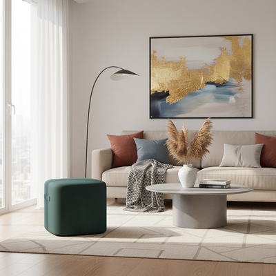 Modern Minimalist Rectangular Tech Fabric Lambswool Solid Wood Accent Chair Backless Armless For Living Room