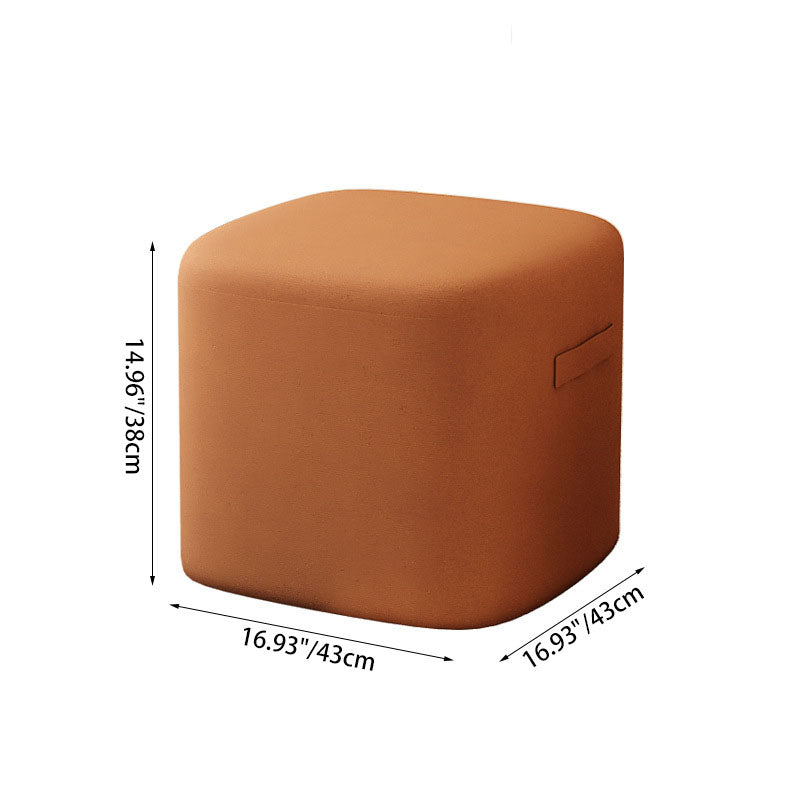 Modern Minimalist Rectangular Tech Fabric Lambswool Solid Wood Accent Chair Backless Armless For Living Room