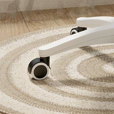 Modern Minimalist Curved Velvet Nylon Plastic Vanity Stool Backrest Armless For Bedroom