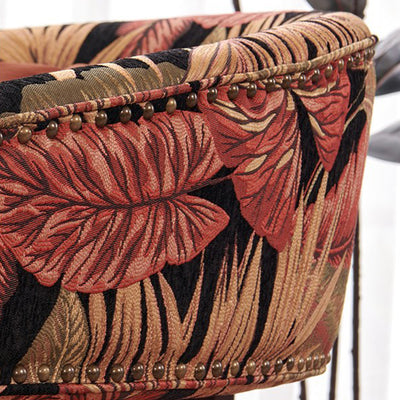 Traditional French Curved Velvet Upholstered Solid Wood Accent Chair Backrest Armrest For Living Room
