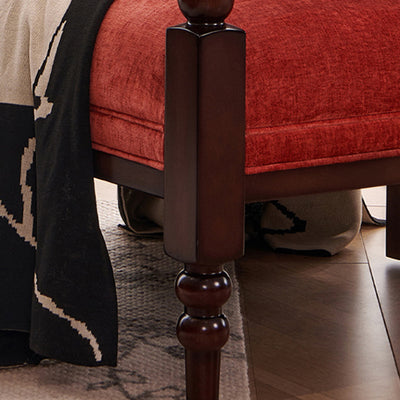 Traditional French Curved Velvet Upholstered Solid Wood Accent Chair Backrest Armrest For Living Room