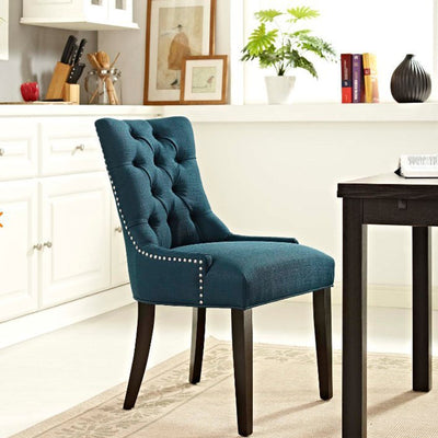 Modern Minimalist Rectangular Velvet Cotton-Linen Solid Wood Dining Chair Backrest Armless For Dining Room