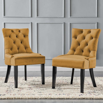 Modern Minimalist Rectangular Velvet Cotton-Linen Solid Wood Dining Chair Backrest Armless For Dining Room