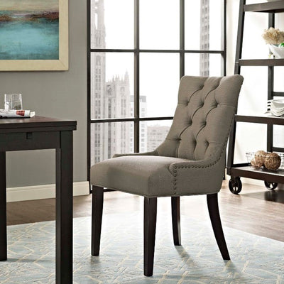 Modern Minimalist Rectangular Velvet Cotton-Linen Solid Wood Dining Chair Backrest Armless For Dining Room
