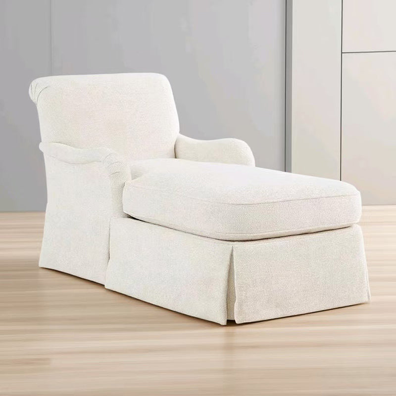 Modern Minimalist Rectangular Fabric Solid Wood Accent Chair Backrest Armrest For Living Room