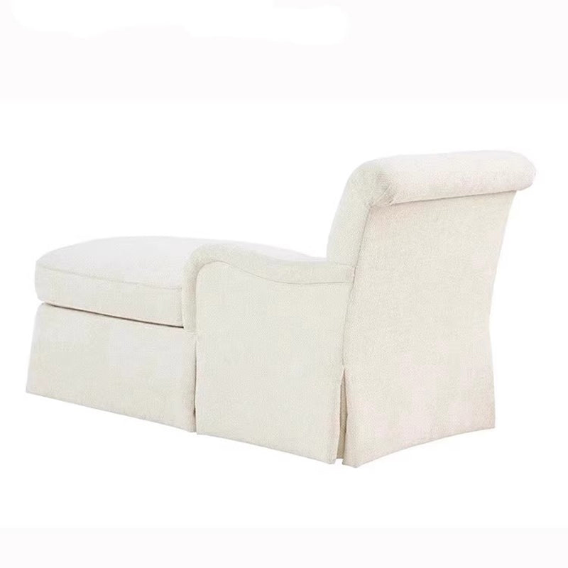 Modern Minimalist Rectangular Fabric Solid Wood Accent Chair Backrest Armrest For Living Room
