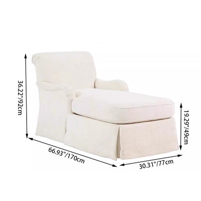 Modern Minimalist Rectangular Fabric Solid Wood Accent Chair Backrest Armrest For Living Room