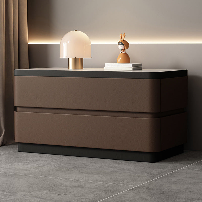 Modern Minimalist Rectangular Stone Slab Solid Wood Cat&