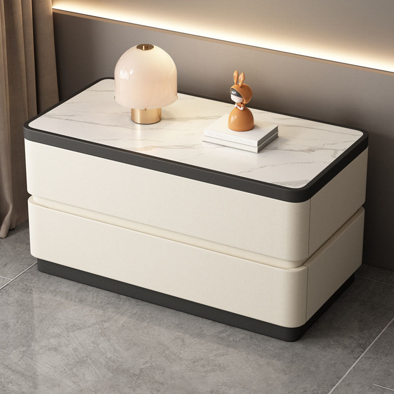 Modern Minimalist Rectangular Stone Slab Solid Wood Cat&