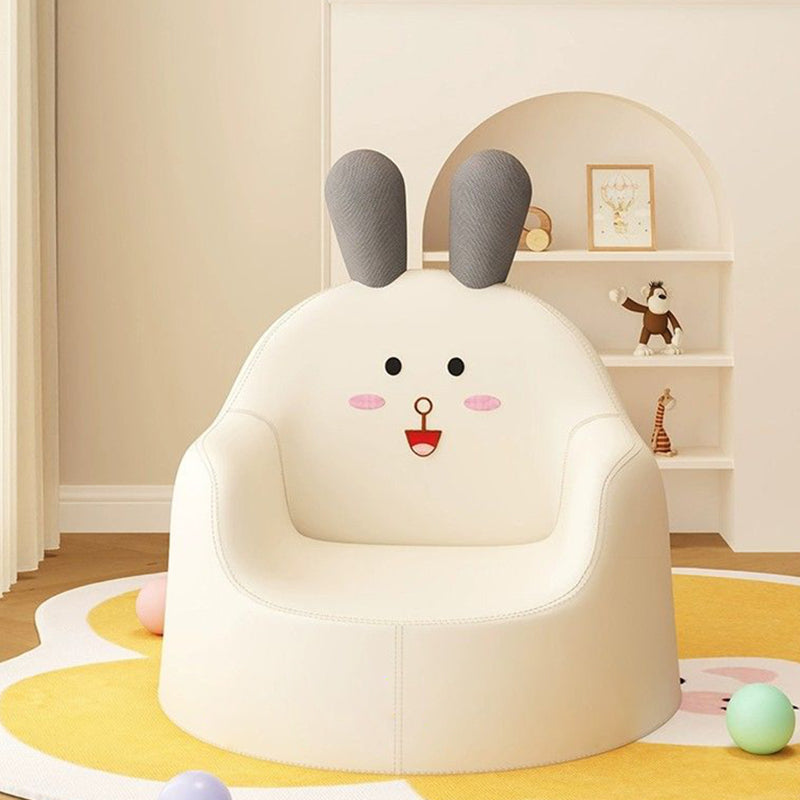 現代的なクリエイティブな曲線の動物型PUレザー編みスポンジ子供用アクセントチェア背もたれアームレストリビングルーム用 