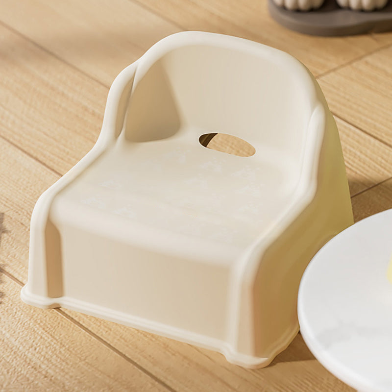 Tabouret bas courbé pour enfants, minimaliste moderne, en PP et PVC, sans dossier ni accoudoirs, pour salon 
