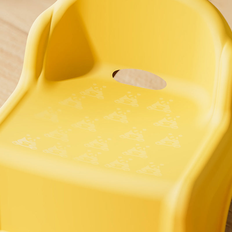 Tabouret bas courbé pour enfants, minimaliste moderne, en PP et PVC, sans dossier ni accoudoirs, pour salon 