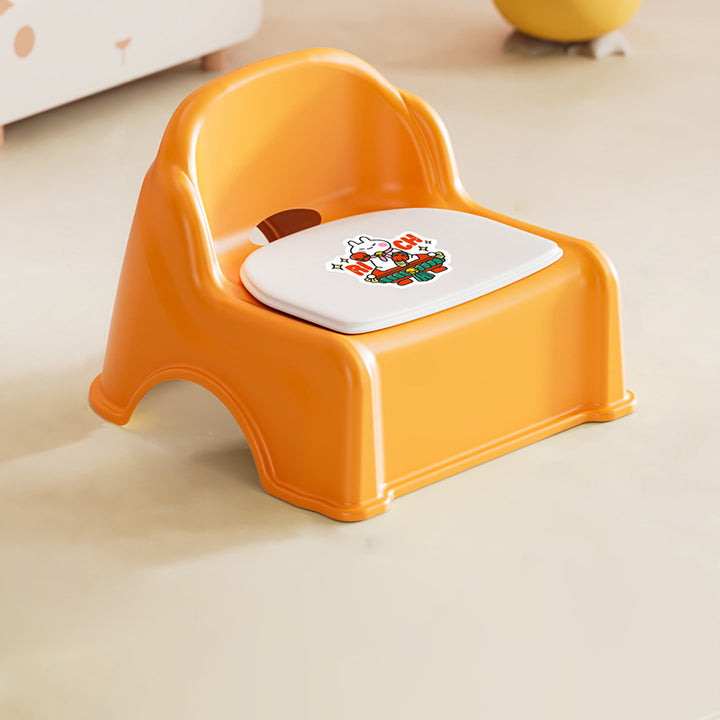 Tabouret bas courbé pour enfants, minimaliste moderne, en PP et PVC, sans dossier ni accoudoirs, pour salon 