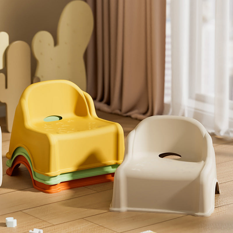 Tabouret bas courbé pour enfants, minimaliste moderne, en PP et PVC, sans dossier ni accoudoirs, pour salon 