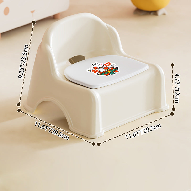 Tabouret bas courbé pour enfants, minimaliste moderne, en PP et PVC, sans dossier ni accoudoirs, pour salon 