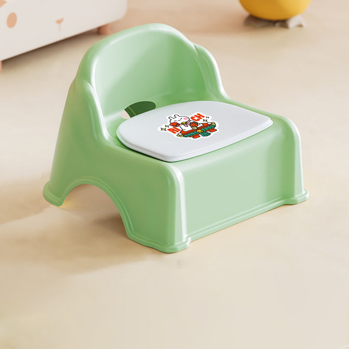 Tabouret bas courbé pour enfants, minimaliste moderne, en PP et PVC, sans dossier ni accoudoirs, pour salon 