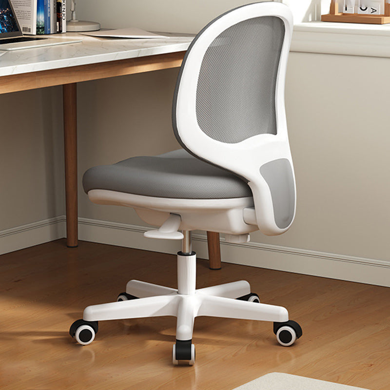 Moderner minimalistischer quadratischer gepolsterter PP-Kunststoff-Metall-Mesh-Stoff-Schreibtischstuhl mit Rückenlehne für das Home Office 
