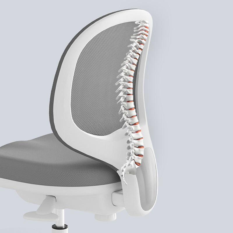 Moderner minimalistischer quadratischer gepolsterter PP-Kunststoff-Metall-Mesh-Stoff-Schreibtischstuhl mit Rückenlehne für das Home Office 