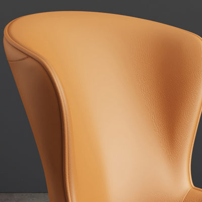 Silla de comedor de acero al carbono con respaldo tapizado en cuero artificial rectangular cuadrado nórdico contemporáneo para comedor 