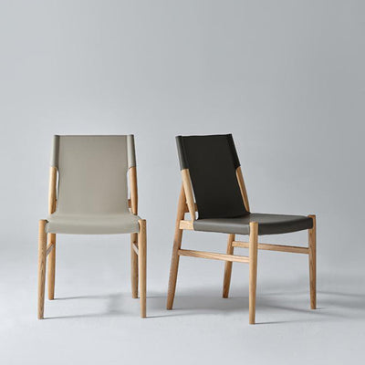Moderna Minimalista Rectangular Cuadrada Marco de Madera Silla de Comedor de Cuero de Silla Respaldo Para Comedor 