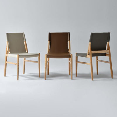 Moderna Minimalista Rectangular Cuadrada Marco de Madera Silla de Comedor de Cuero de Silla Respaldo Para Comedor 